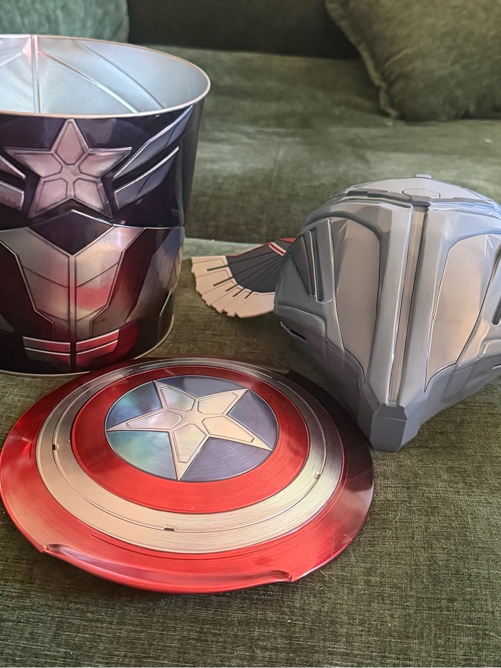Marvel Captain America collectors popcorn metal tin from Brave new World movie
